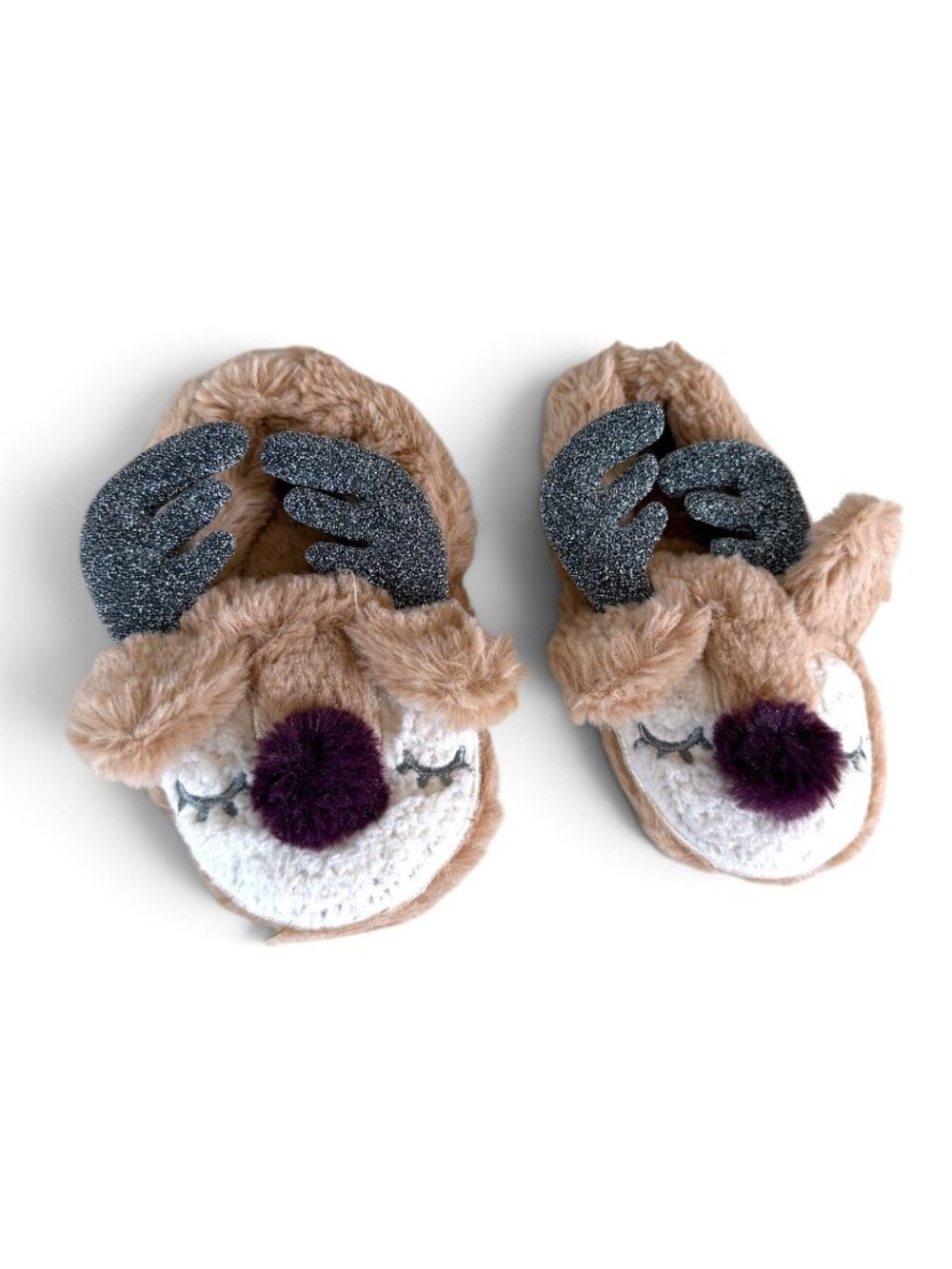 Christmas Girls Reindeer Slippers